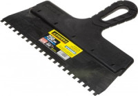 Шпатель STAYER &quot;PROFESSIONAL&quot; нержавеющий зубчатый с пластмассовой ручкой, 250мм, зуб 6х6мм