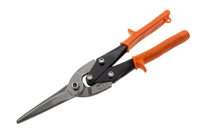 Ножницы по металлу, удлиненные, 290 мм, пряморежущие, обрезиненные рукоятки Sparta