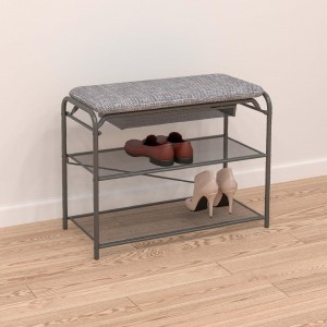 Подставка д/обуви (пвл) Гранада23В НБК (2полки с сид.и ящ) 65*30*50(граф) ПДОГ23ВНБКГр под заказ ЗМИ