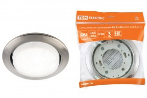 TDM GX53 св-к встр. СВ 01-06 Сатин никель 38x107 SQ0359-0060