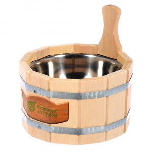 Ушат "шайка" 3,5л с нерж.вставкой, липа, 33215 Банные штучки