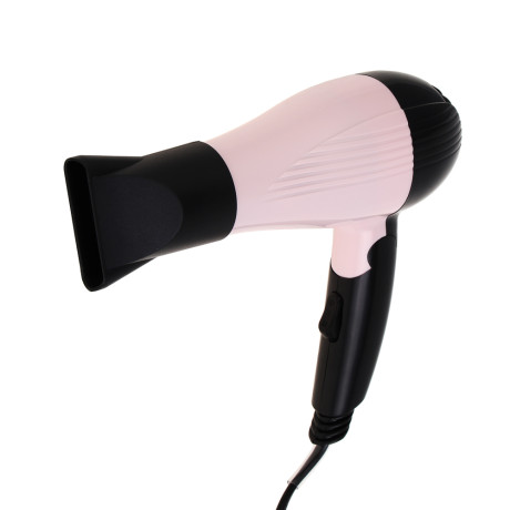 LEBEN Фен для волос, складной, 1000 Вт, 2 скорости, розовый, концентратор