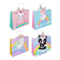 Пакет подарочный, тм Fntastic, фигурный, 32x26x10см, бумага, 4 дизайна