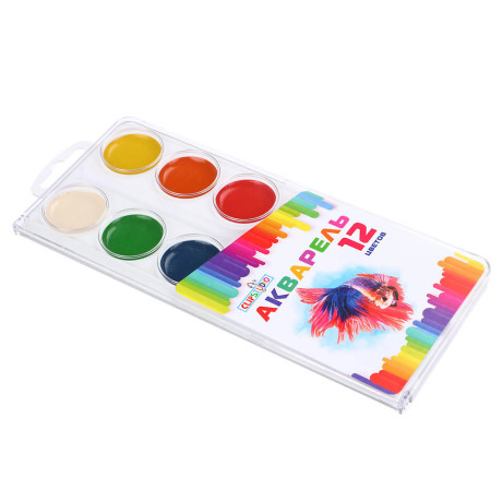 ClipStudio Акварель 12 цветов, без кисти, в пластиковой уп.