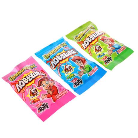 Взрывная карамель с игрушкой и татуировкой "Приколисты. Ловушка" 1г