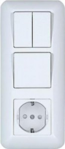 "Schneider Прима блок выс.53 (роз.+1кл. выкл.+2кл. выкл.) СУ бел. (земля) БК2ВР-008А-б (24!)