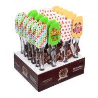 Лопатка кулинарная силиконовая, с рисунком, 25*5*2см, в дисплее, микс, 17145 MARMITON