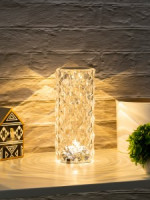 СТАРТ св-к декор. настольный 2LED Crystal Rose акк.1000mAh сенсор/димм 2-4-6K 220x90 USB-шнур