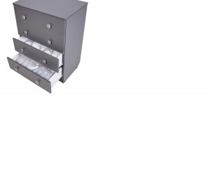 Комод Polini kids Simple c 4 ящиками, серый (мест 1)