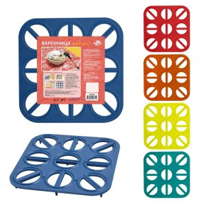 Варенничница 18 ячеек, 25*25см (кратность 5шт!!!), пластик МГ76-64 Мультидом