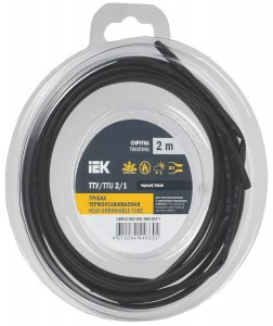 IEK термоусадка трубка ТТУ нг-LS 2/1 черная (2м/упак, цена за уп) ТУТ UDR12-002-001-002-K02-T