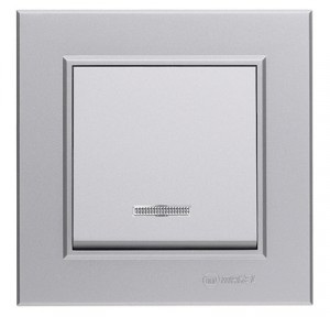 Makel Karea выкл. СУ 1 кл. серебро(инд.) 56065021