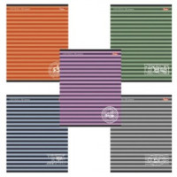 Тетрадь 96 л., HATBER, линия, обл. мелов.  картон, &quot;Полосочки&quot;, 96Т5B2, T150306