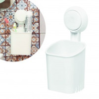 Стакан д/зубных щеток Нодрил навесной на присоске, пластик, белый 75966 Master House