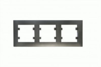 MAKEL Karea Rizz рамка СУ 3 мест. ДЫМЧАТЫЙ 88050703