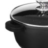 SATOSHI Лион Кастрюля с крышкой 5,8л d26*12см, а/приг.покр.Мрамор, силик.протекторы ручек, индукция