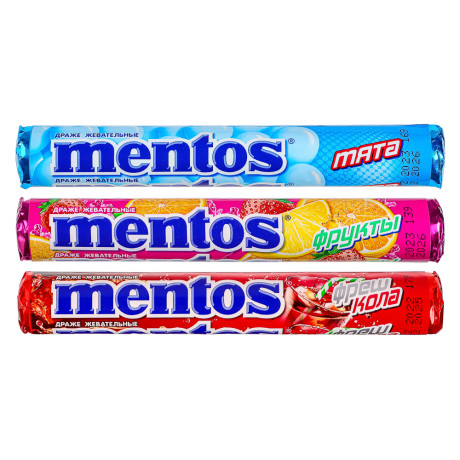 Драже Ментос 37г, в  ассортименте