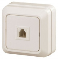 ЭРА Intro Quadro роз. телеф., ОУ, 1 мест. RJ11, сл.кость, 2-302-01, Б0027662