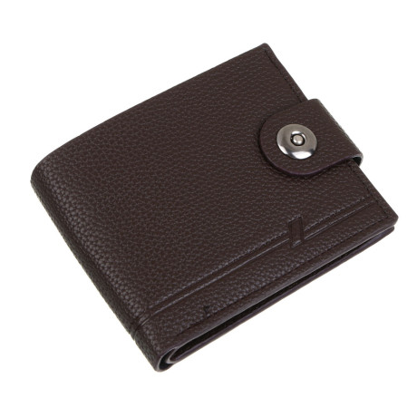 ЮL Нортикс Портмоне мужское для карт, купюр, монет на кнопке, ПУ, 11,5х9,5х1,5см, 2 цвета, КЖ24-32