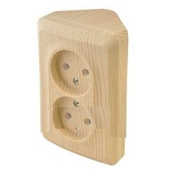 Systeme Electric Этюд роз. угловая ОУ 2 мест. сосна (пл.осн.) PA16-105D (9!)