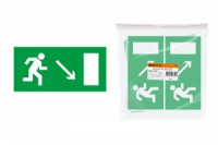 TDM знак 200х100мм &quot;Направление к эвакуационному выходу направо вниз&quot; (10!) SQ0817-0053