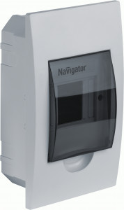 Navigator бокс (корпус) пластик ЩРВ-П-4 мод. встраиваемый IP41 NSS-DBI-4-WH 93801