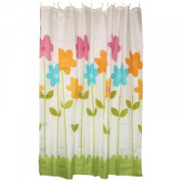 Штора для ванной комнаты полиэстер 180*180см,12колец,Яркие цветы,SC-PE-12,311942/Рыжий кот