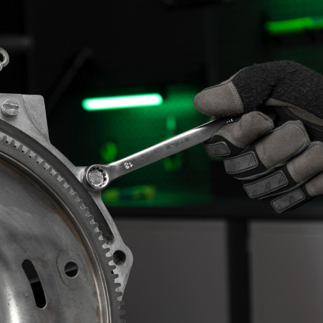 Набор ключей комбинированных 6-19 мм, 8 шт., CrV, матовый хром Stels