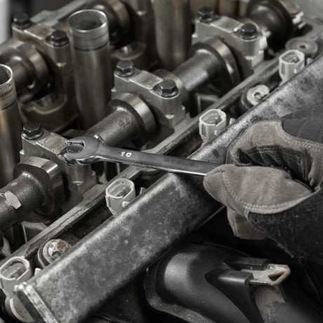 Набор ключей комбинированных 6-19 мм, 8 шт., CrV, матовый хром Stels