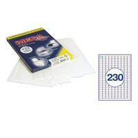 Этикетки самоклеящиеся MEGA LABEL 18х12 мм / 230шт. на листе А4 (100 листов/пач.) 73582