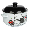 VETTA Хвостатые друзья Кастрюля эмалированная, 24см, 5,0л, индукция