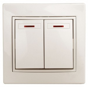 ЭРА Intro Plano выкл. СУ 2 кл. инд. 10А, 250В, сл.кость, 1-105-02, 8901