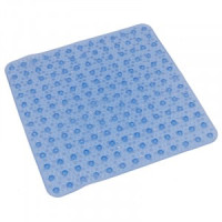 Коврик для ванной, ПВХ, квадратный, голубой, размеры: 52,5*53,5 см 8626 Рыжий Кот