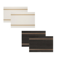 Набор салфеток сервировочных ПВХ, 2шт, 30x45см, &quot;Орнамент&quot;, 2 цвета