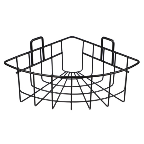 VETTA Полка настенная, угловая, металл, 26x19x8 см, черный
