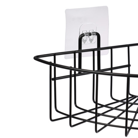 VETTA Полка настенная, угловая, металл, 26x19x8 см, черный