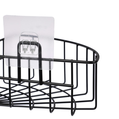 VETTA Полка настенная, угловая, металл, 26x19x8 см, черный