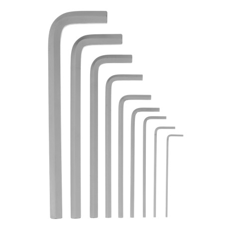 Набор ключей имбусовых, HEX, 2-12 мм, CrV, 9 шт., удлиненные Сибртех