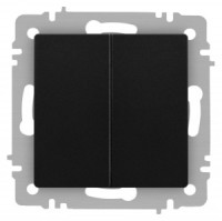 ЭРА Intro Accent мех. выкл. СУ 2 кл. 10А 250В, антрацит 6-104-05