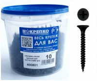 Саморез оксид по металлу частый шаг 3,5*19 (1000 шт EC) ведро НАКРЕПКО 400801