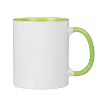 Кружка для сублимации 330мл, цвет зеленый, керамика
