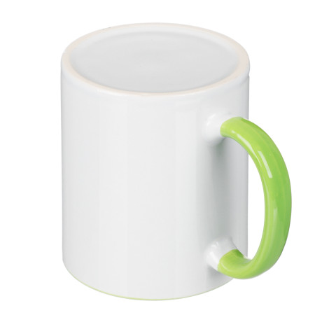 Кружка для сублимации 330мл, цвет зеленый, керамика