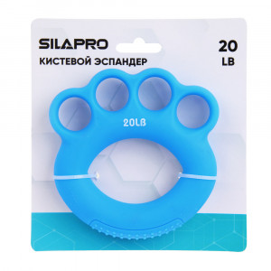 SILAPRO Эспандер кистевой, 20 LB, 10x10см, силикон, голубой