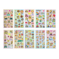 Набор наклеек "Капибара" 10х22,5см, ПВХ, микс 10 дизайнов