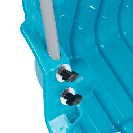 Скрепер-волокуша для уборки снега, полипропилен, колеса, 595х715х1445мм, рукоятка с ПВХ, LUXE Palisad