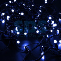 Гирлянда-нить ул. 100LED син. 10м, чер.ПВХ, без б/п (код634330) IP65 соед. 305-173 Neon Night