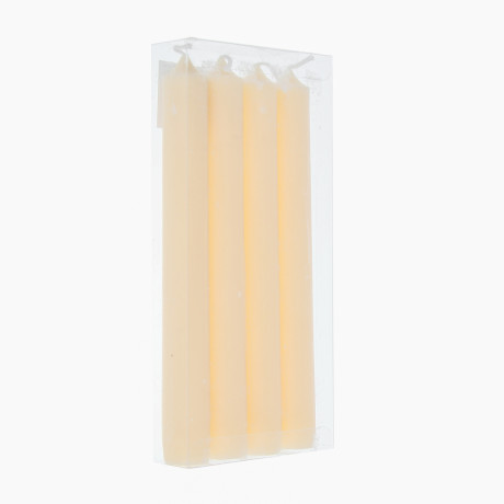 Набор 4 шт, свечи столбики, 2x18 см, парафин, воск