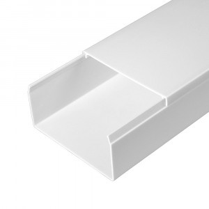 Промрукав Кабель-канал белый 2-й замок в п/э 80х40 (12 м/уп) цена за 1 м PR03.0057