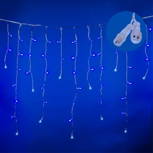 Гирлянда-бахрома ул. св/д мерцание 25м 440 LED провод прозр ULD-B25006-440/TTK BLUE-WHITE IP44 Uniel