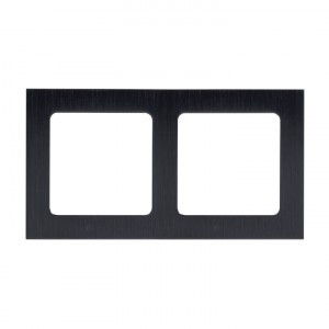 EKF Стокгольм рамка 2 мест. металл. черная  EZM-G-303-10